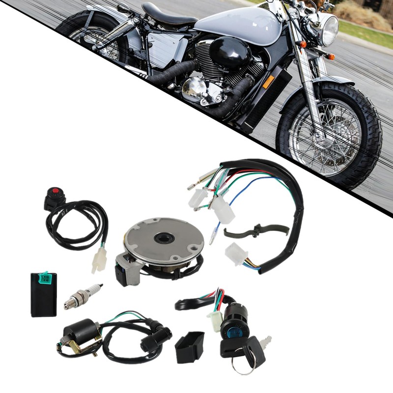 GXYWADY Motorcycle Wiring Harness CDI Ignition Coil Magneto Stator Replacement