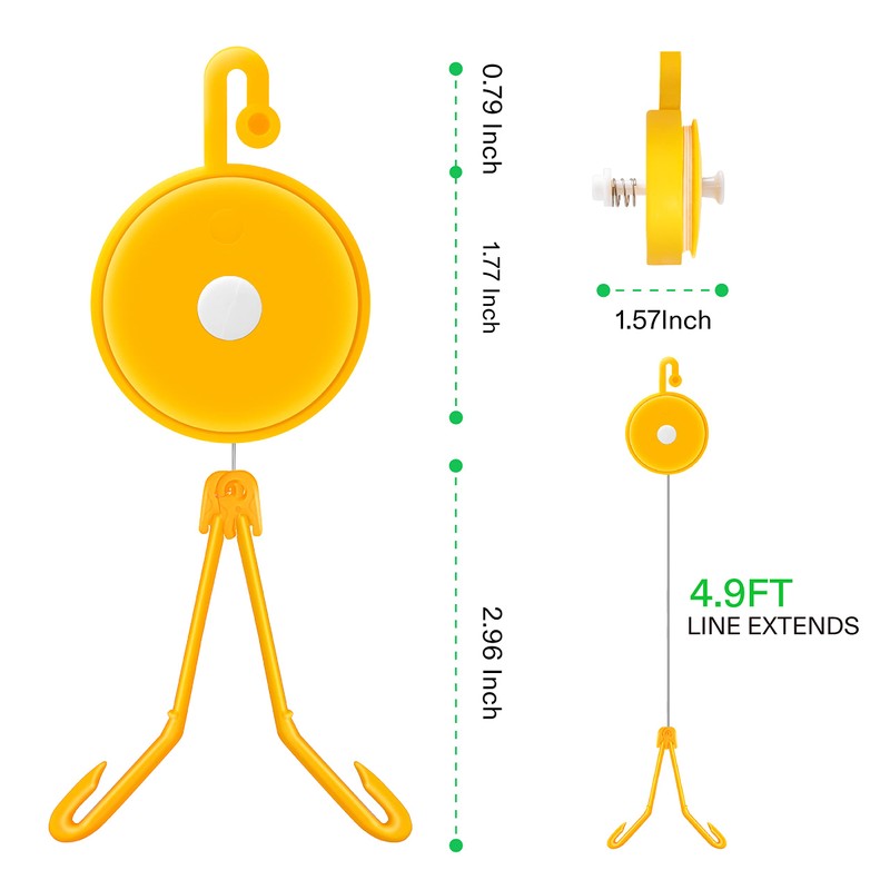 VIVOSUN 12 PCS Retractable Plant Yoyo with Stopper for Grow