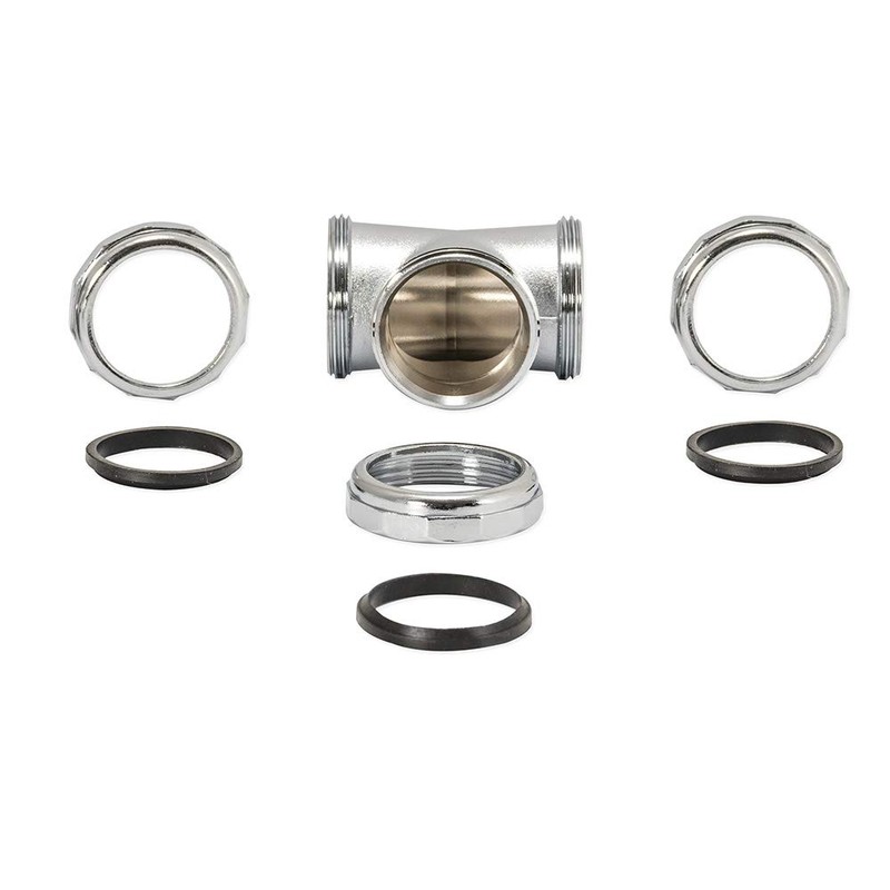 EZ-FLO Heavy Duty Brass 3-Way Tee with Slip Joint Connection,