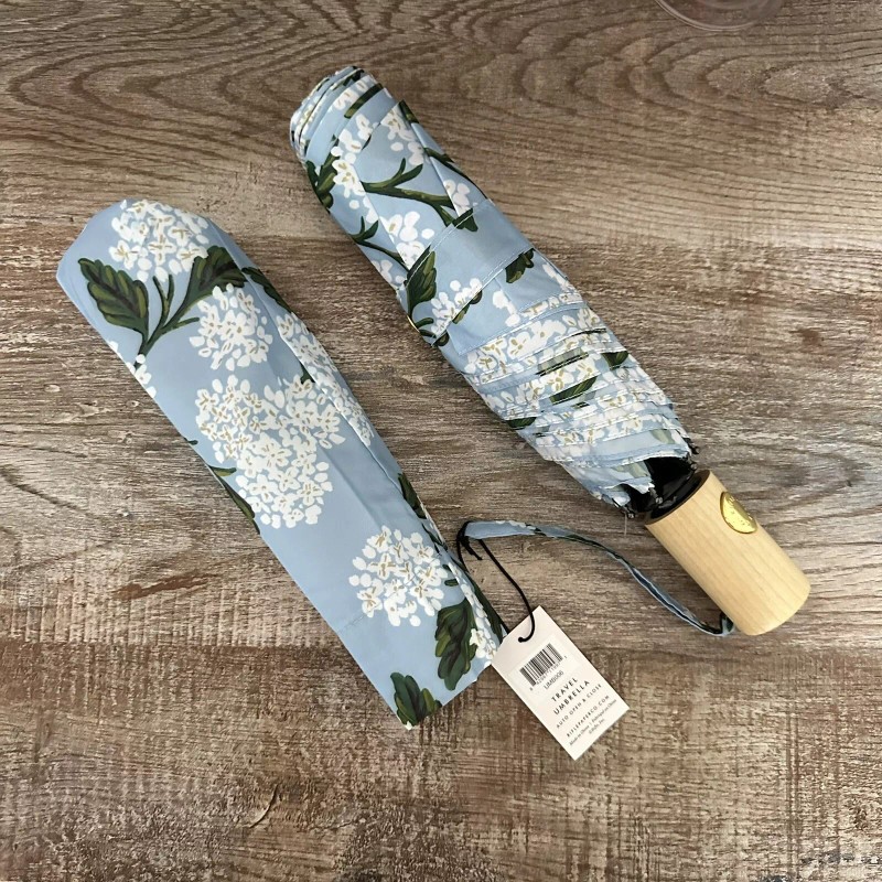 RIFLE PAPER CO. Umbrella, Printed in Full Color, Hydrangea
