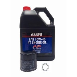 Yamaha V-STAR 1300 (2010-2017) all Models Oil Filter Change Kit Yamaha Part# 5GH-13440-80-00 and 1 Gallon All Purpose LUB-10W40-AP-04