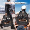 Backpack Tool Bag - LOKASS Tool Backpack Heavy Duty Tool