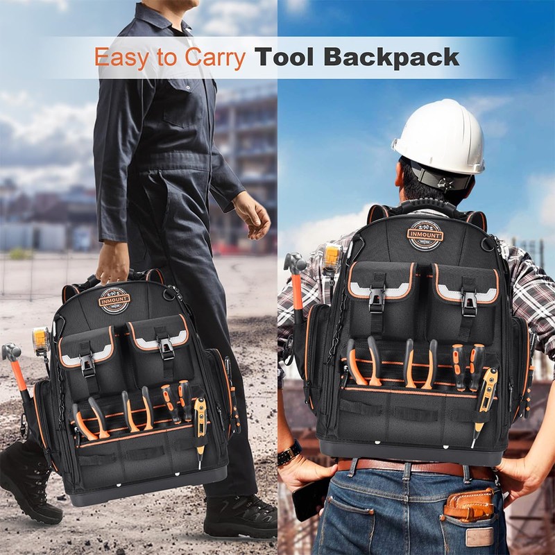 Backpack Tool Bag - LOKASS Tool Backpack Heavy Duty Tool