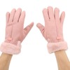 Pink USB Heating Gloves Hand Warmer Touch Screen Design Adjustable