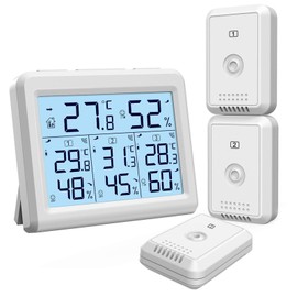 ORIA Indoor Outdoor Thermometer, Digital Hygrometer Thermometer, Wireless Tem...