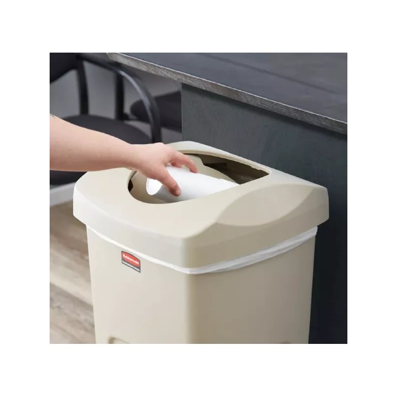 Rubbermaid® Home Contenedor Cuadrado Con Tapa Untouchable® 87 Lts