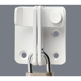 Alise Flip Latch Gate Latches Slide Bolt Latch Safety Door Lock Catch for Barn Cabinet Pet Cage Garden Bathroom Garage Window Sliding Door,Stainless Steel White Finish MS3006R-W