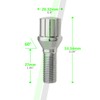 DPAccessories 20 Chrome 14x1.5B Spline Tuner Lug Bolts for Aftermarket