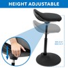 Mount-It! Ergonomic Sit Stand Stool [360° Tilt] Height Adjustable, Leaning