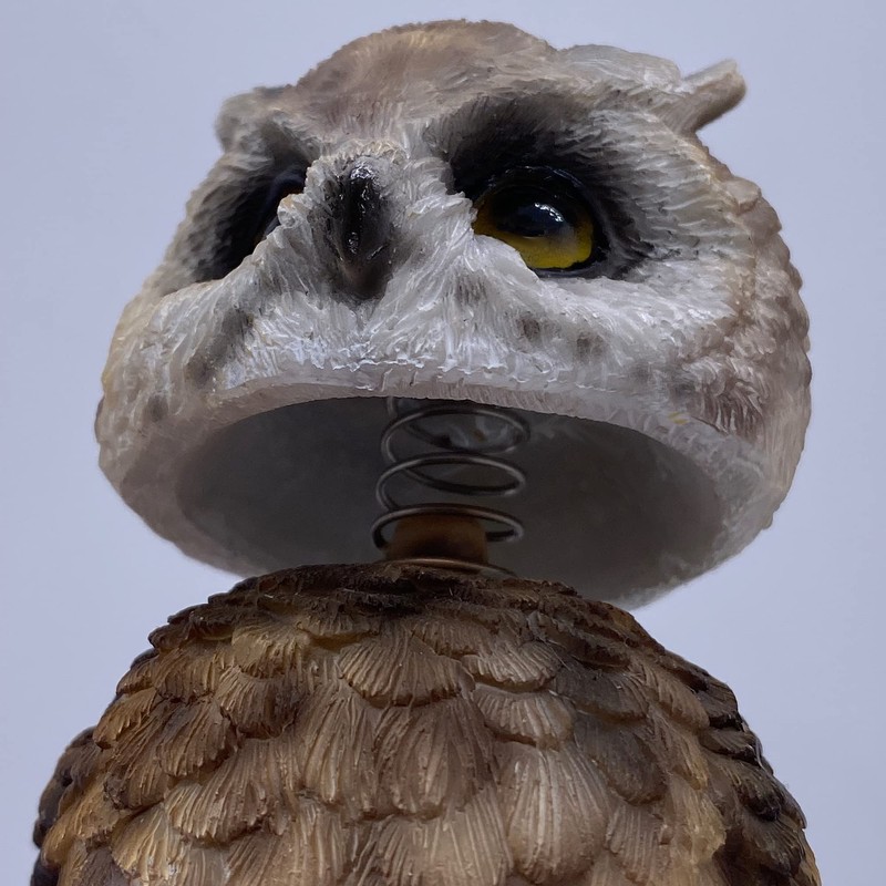 Objectz Bobble Head Figurine Small Owl Brown - Owl Figurine