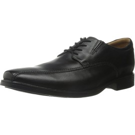 Clarks mens Tilden Walk Oxford, Black Leather, 11.5 US