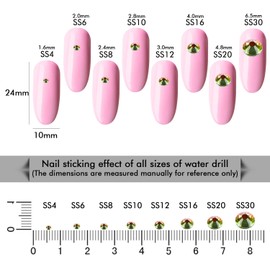 288Pcs Blaze Crystal Rhinestones,Glass Flatback Rhinestones Gemstones for Nail Face Makeup Art Crafts Clothes Decoration-(SS30,6.5mm,Blaze)