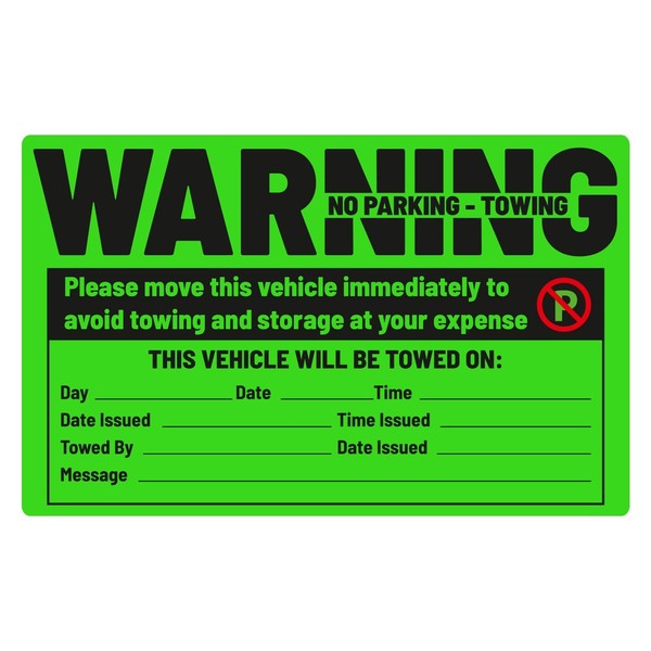 easykart labels 50 Parking Violation Sticker - Vehicle Illegally Parked