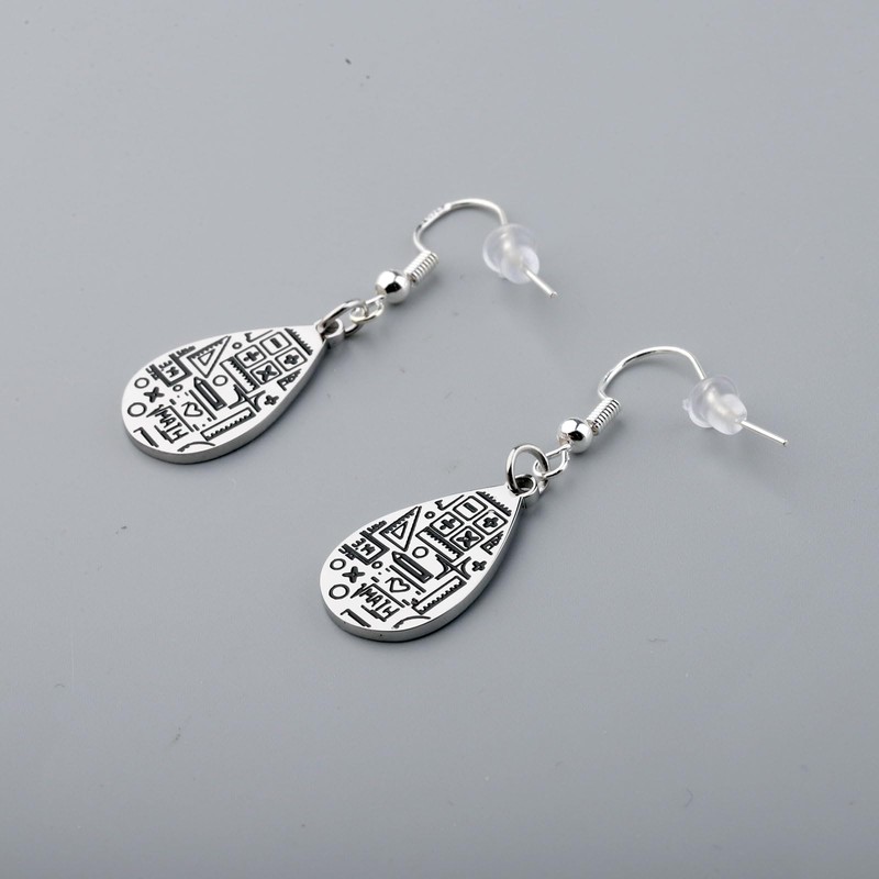 OKEYCH Math Lover Gift Math Teardrop Earrings Math Teacher Jewelry