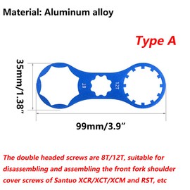 Qrity 1 PCS Bicycle Front Fork Repair Tool, Front Fork Removal Bike Wrench, Bicycle Wrench for XCR XCT XCM RST, 8T-12T