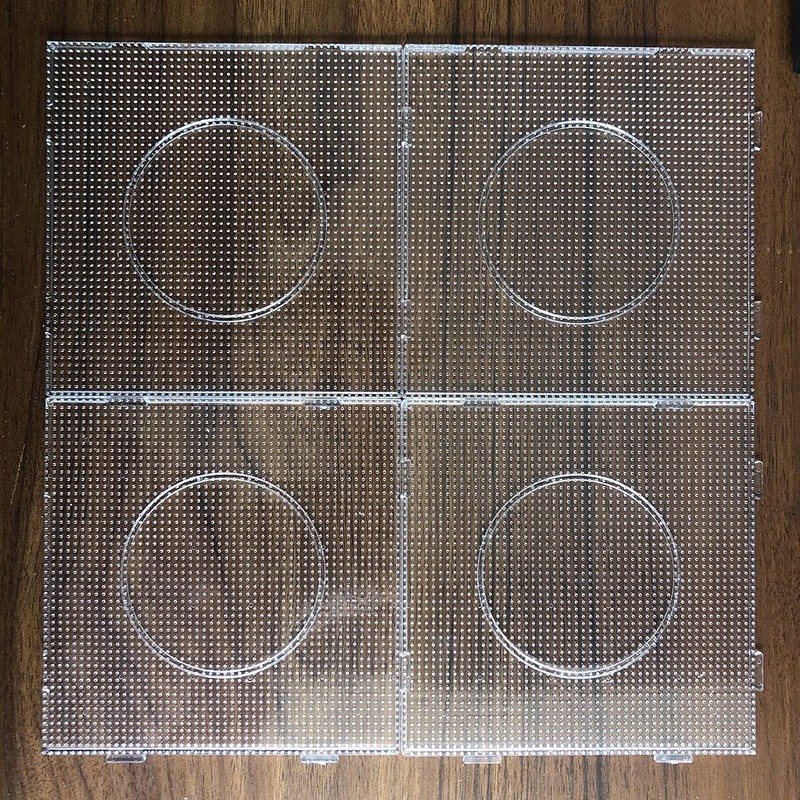 ZLLBTMO 4PCS 2.6MM Fuse Beads Boards Large Square Clear Plastic