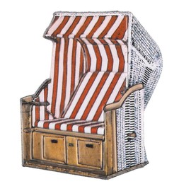 Ideen mit Herz Sticker sheet 3D relief stickers, high-quality embossed with 3D effect, DIN A4 sheet with various motifs (maritime | beach chair)