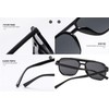boqopod Retro Square Aviator Sunglasses Women Men UV400 Vintage Trendy