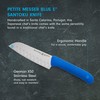 Messermeister Petite Messer 5” Kullenschliff Santoku Knife, Blue - German