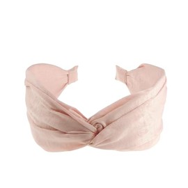 Ladies Wide Top Vintage Twist Detail Covered Headband Alice Band (Pink)