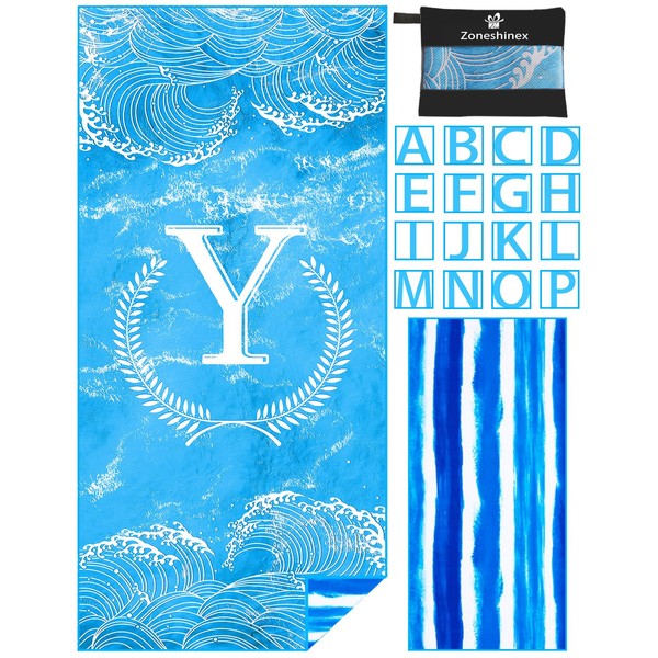 Personalized Microfiber Monogrammed Beach Towel Sand Free Quick Dry Super