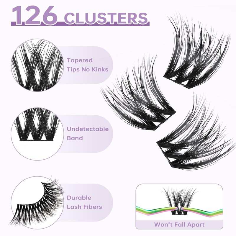 JOLIETIFY Lash Extension Kit, Dense Volume, Holo Luxe Edition, Faux