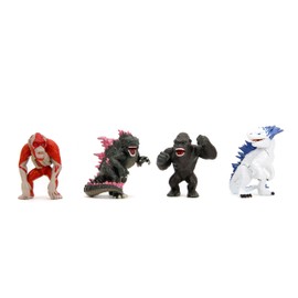 Godzilla x Kong 2.5" 4-Pack Die-Cast Figures, Toys for Kids and Adults