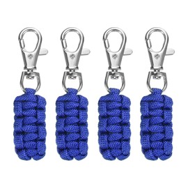 TIXIPEM Paracord Zipper Pulls [4PCS] - Paracord Lanyard Keychain Use for Luggage & Backpack & Jacket - [Dark Blue]