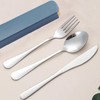 Travel Utensils with Case, Reusable Stainless Steel Cutlery Set Portable