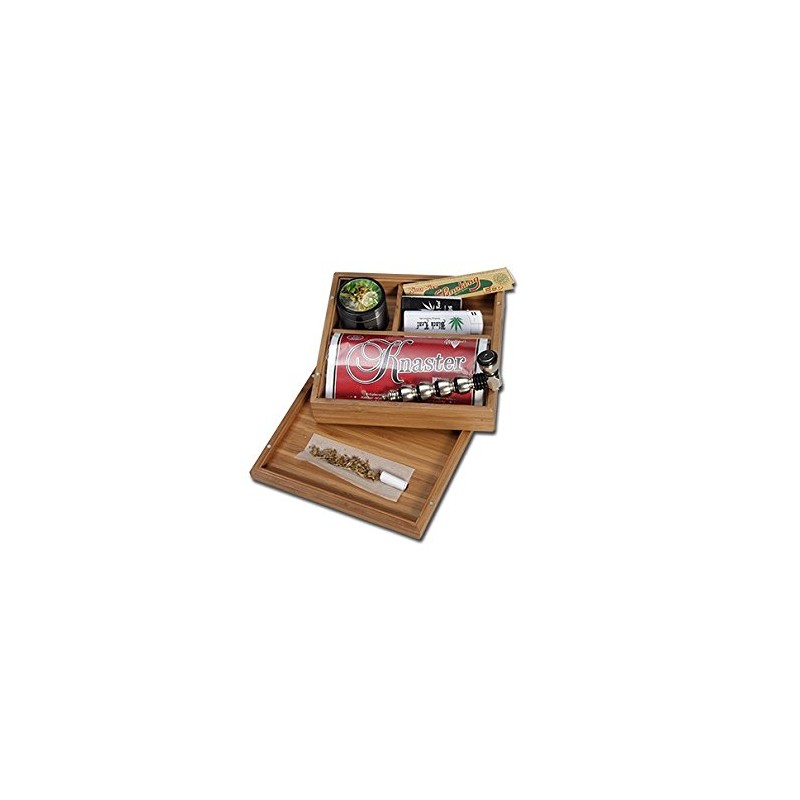 Wood Box Herbal Storage and Pollination Black Leaf (Stoner Box)