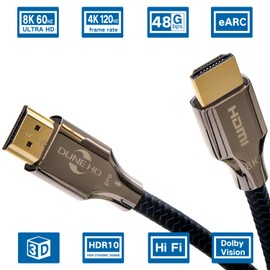Dune HD Certified High Speed HDMI 2.1a Cable with 48Gbps | 10K, 8K / 60Hz, 4K / 120Hz | 4:4:4, eARC, CEC, HDCP 2.2/2.3, 3D, HDR 10+, Dolb Visio, VR, Gaming PC, OLED TV, Hi-Fi, RTX 40, 50 (9.8 feet)