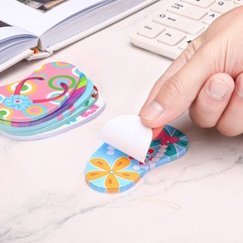 24 Packs 720 Sheets Flip Flop Sticky Notes Summer Beach Theme Note Pads Hawaiian Sticky Notes Flower Colorful Fun Sticky Notes for Kids Beach Summer Party Favors Work and Home, 6 Styles