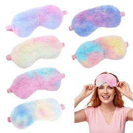 Kids Eye Masks for Sleeping, 6Pcs Kids Sleep Mask 6 Color, Soft Blindfold Eye Covers Plush Kids Sleep Mask Plush Sleeping Eye Mask Childrens Eye Mask for Sleeping for Promoting Deep Sleep