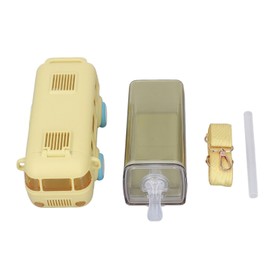 Bus Shape Water Bottle 360° Leak Proof Detachable Easy to Clean Portable Cute Water Cup For Home School Outdoor Yellow 500ml