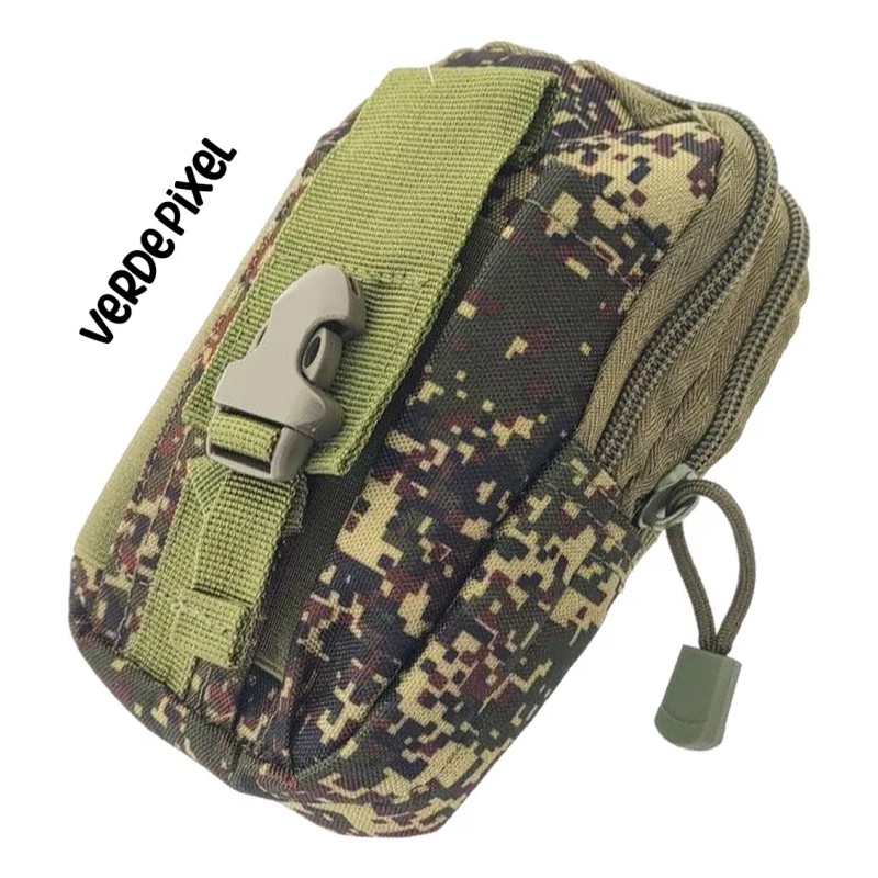 LJK Bolsa Morral Tactica Celular Cinturon Multiuso Camuflaje Mil