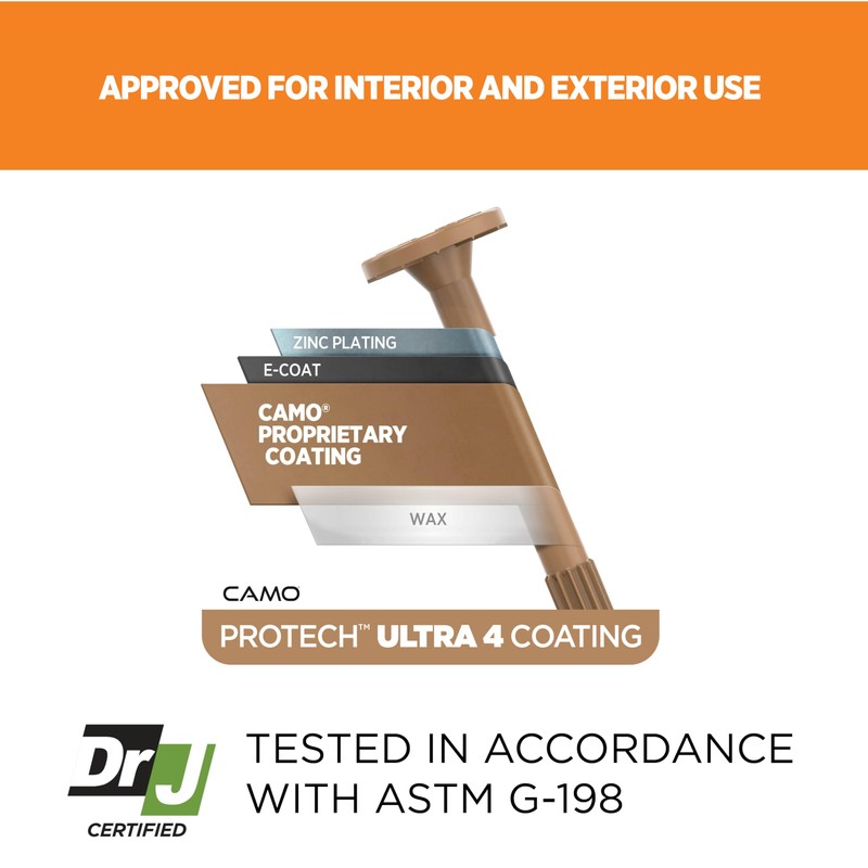 1/4" Multi-Purpose Flat Head Structural Screw - 3" x 1/4"