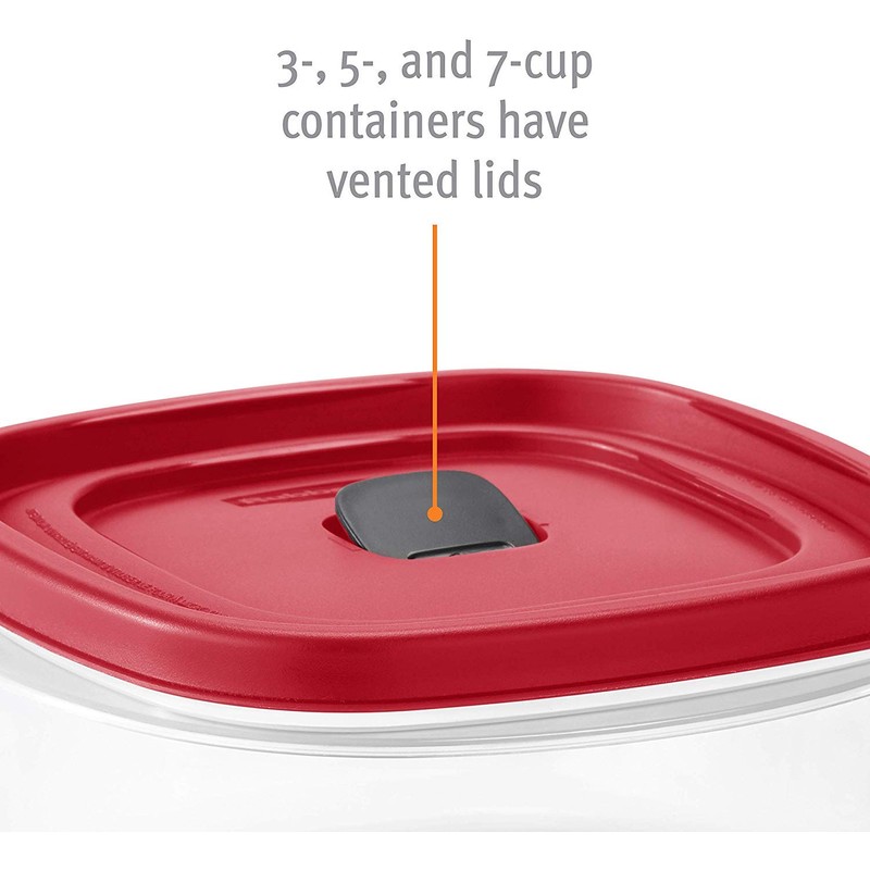 Rubbermaid Easy Find Lid Square 5-Cup Food Storage Container (Pack