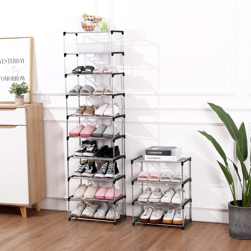 Jucaifu Stackable Small Shoe Rack, Entryway, Hallway and Closet Space