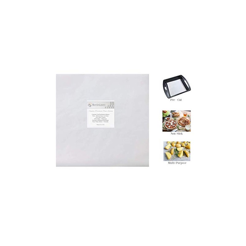 200 pcs Parchment Paper Squares | WorthyLiners Non-Stick Precut Baking