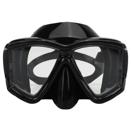 Snorkel Diving Glasses Waterproof Prevent Fog UV Protection Tempered Glass Snorkeling Goggles for Adults Men Women Black