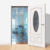 APlus Entryway Interior Fly Screen Door Curtain - Bamboo Design Blue