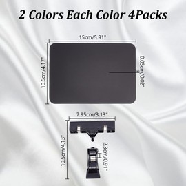 arricraft 8 Pcs 2 Colors Plastic Chalkboard Clip Sign, Black White Clip-on Merchandise Price Tag Holder Kit for Store Supermarket Retail Shelf Sign Display Accessory, Double Sided Reusable
