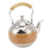 Tea Pot 1L Stainless Steel Thickened Strong Corrosion Resistant Silver