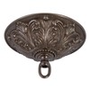 B&P Lamp Antique Bronze Finish Cast Brass Screw Collar Canopy