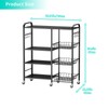 HapiRm Rolling Kitchen Microwave Cart - 4 Tier Microwave Table