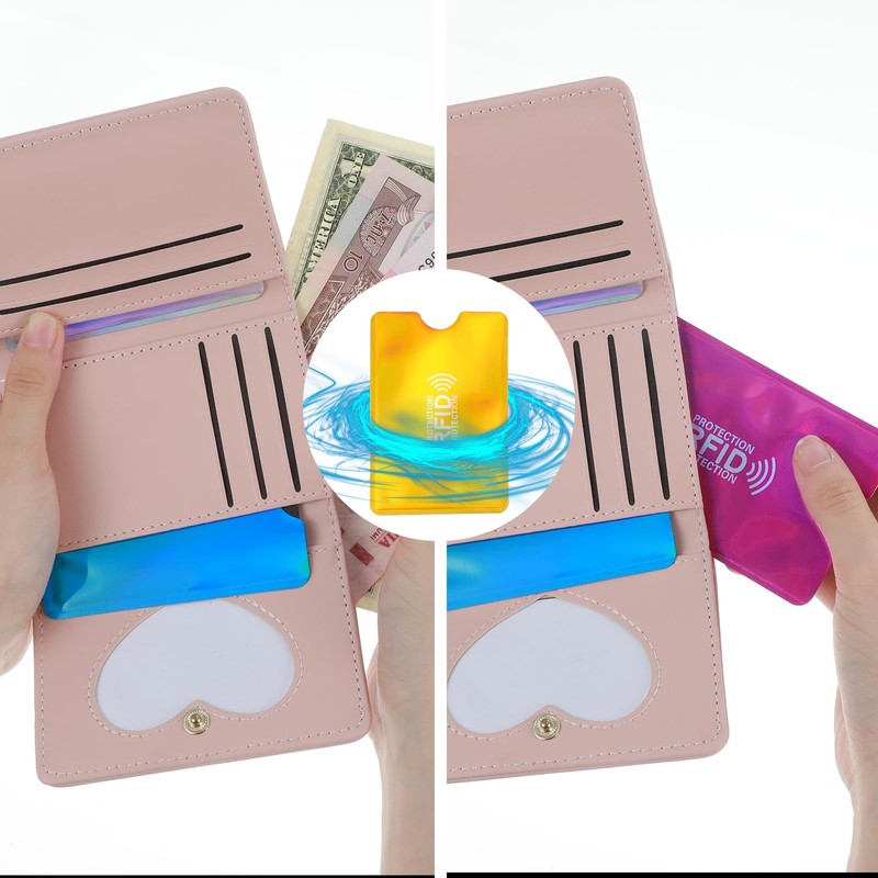 RFID Blocking Card Sleeves Set, Identity Theft Protection Secure Sleeves