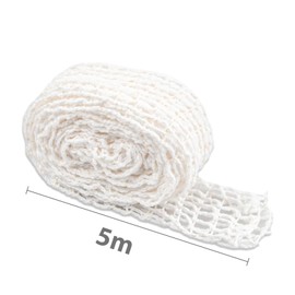 VZU Rolled Roast Net, Ham Net, 5 m x 4.5 cm Roasting Net for Rolled Roasts, 16 Holes Meat Net Elastic Roulade Net, Cooking Accessories, Meat Net Roll, Meat Net for Rolled Roasts, White