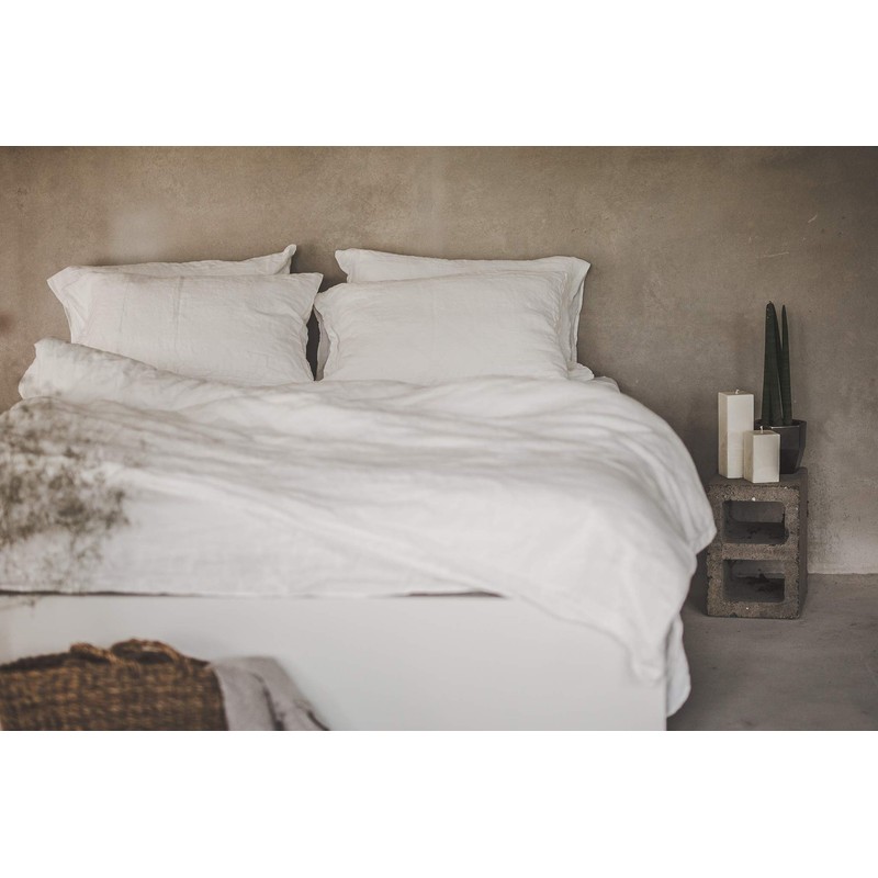 Ger3as Linen Bed Linen Set, 100% Natural Linen, Stonewashed, Natural