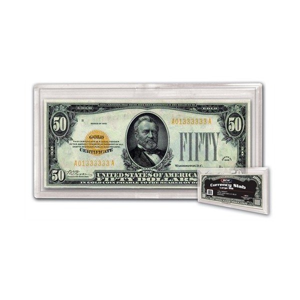 (4) US Currency Paper Money Bill Protector Slab Holder for