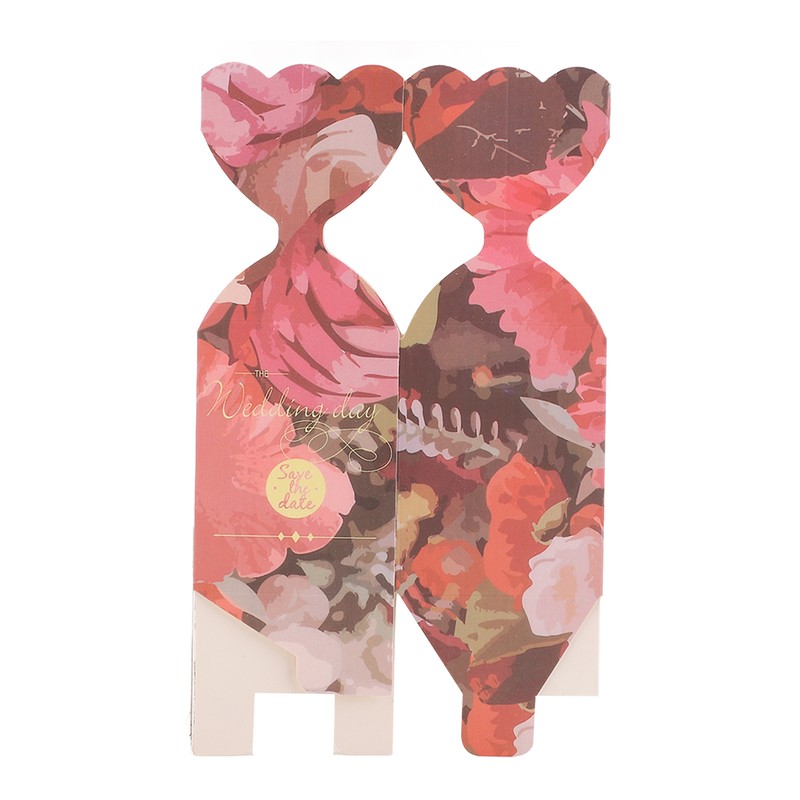 50 Set Wedding Favor Boxes Floral Pattern Retro Style Easy